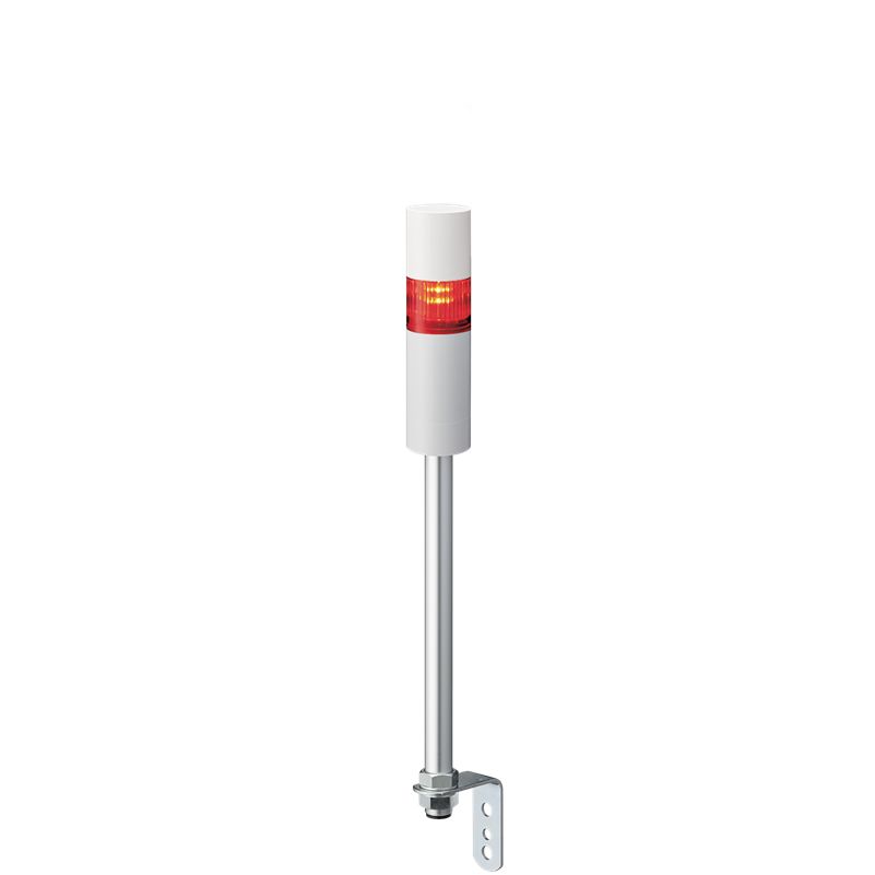 Patlite LR5 Series Red Signal Tower Buzzer, 1 Lights 24V dc Bracket, Pole, L-Bracket, Direct, Wall, Circular Bracket