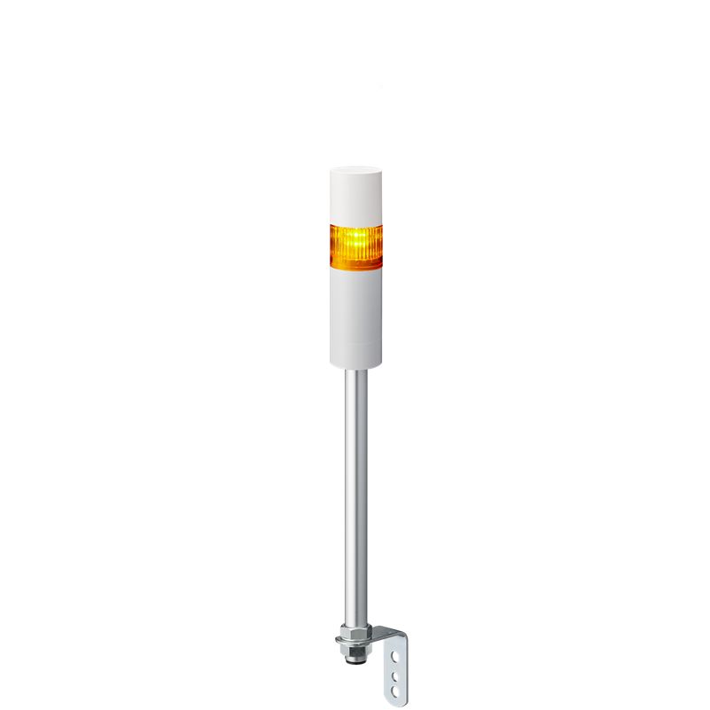 Patlite LR5 Series Amber Signal Tower Buzzer, 1 Lights 24V dc Wall, Pole, L-Bracket, Direct, Circular Bracket, Bracket
