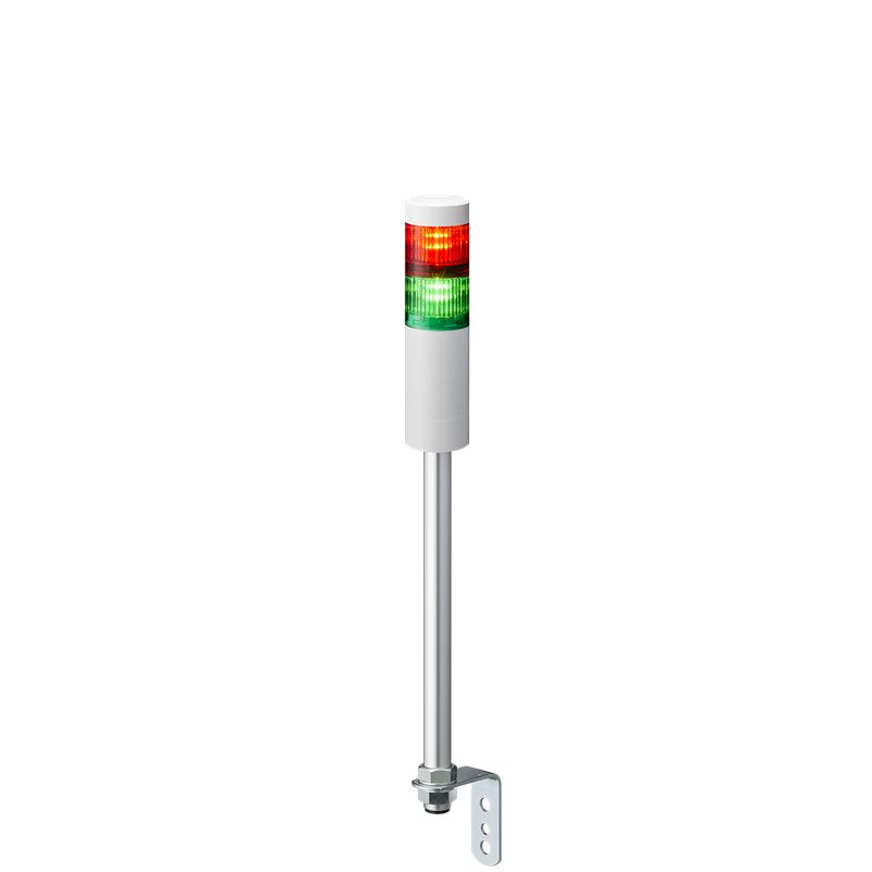 Patlite LR5 Series Red, Green Signal Tower Buzzer Unit, 2 Lights 24V dc Direct, Pole, Wall, Circular Bracket, Bracket,