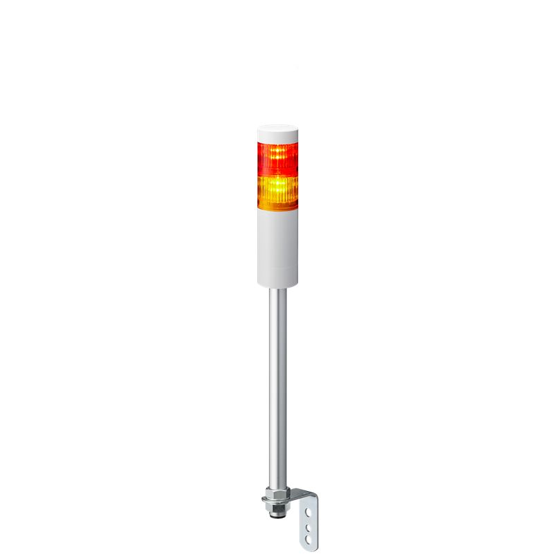 Patlite LR5 Series Amber, Red Signal Tower Buzzer, 2 Lights 24V dc Wall, Pole, L-Bracket, Bracket, Circular Bracket,