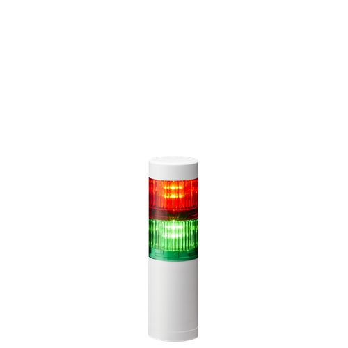 Patlite LR5 Series Red, Green Signal Tower Buzzer, 2 Lights 24V dc Pole, L-Bracket, Direct