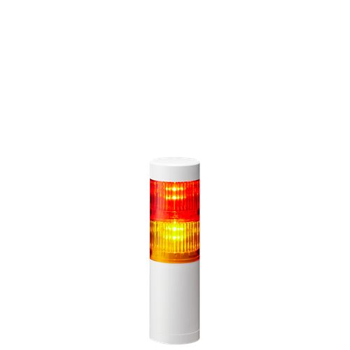 Patlite LR5 Series Red, Amber Signal Tower Buzzer, 2 Lights 24V dc Pole, Wall Mount, Circular Bracket, Direct, L-Bracket