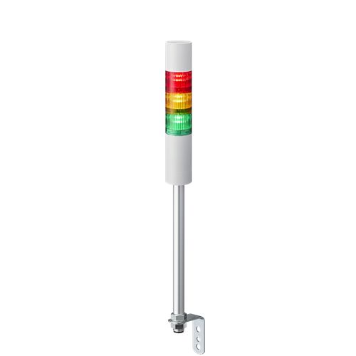 Patlite LR5 Series Amber, Green, Red Signal Tower Buzzer Unit, 3 Lights 24V dc Bracket, Circular Bracket, Direct,