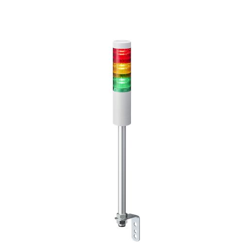 Patlite LR5 Series Red, Green, Amber Signal Tower Buzzer, 3 Lights 24V dc Wall Mount, Pole, L-Bracket, Direct, Circular