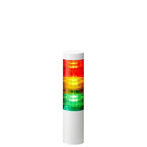 Patlite LR5 Series Green, Amber, Red Signal Tower, 3 Lights 24V dc Direct