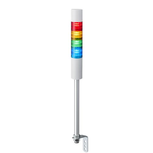 Patlite LR5 Series Amber, Blue, Green, Red Signal Tower Buzzer, 4 Lights 24V dc Circular Bracket, Direct, L-Bracket,