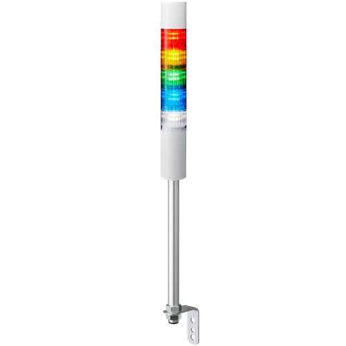 Patlite LR5 Series Amber, Blue, Green, Red, White Signal Tower Buzzer Unit, 5 Lights 24V dc Bracket, Circular Bracket,