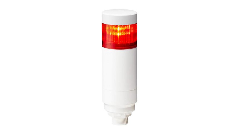 Patlite LR Series Multicolour Signal Tower No Sounder Component, 1 Lights 24V dc Nut Mount