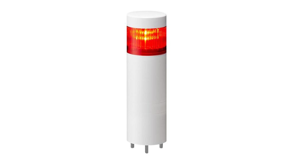 Patlite LR Series Multicolour Signal Tower No Sounder Component, 1 Lights 24V dc Direct
