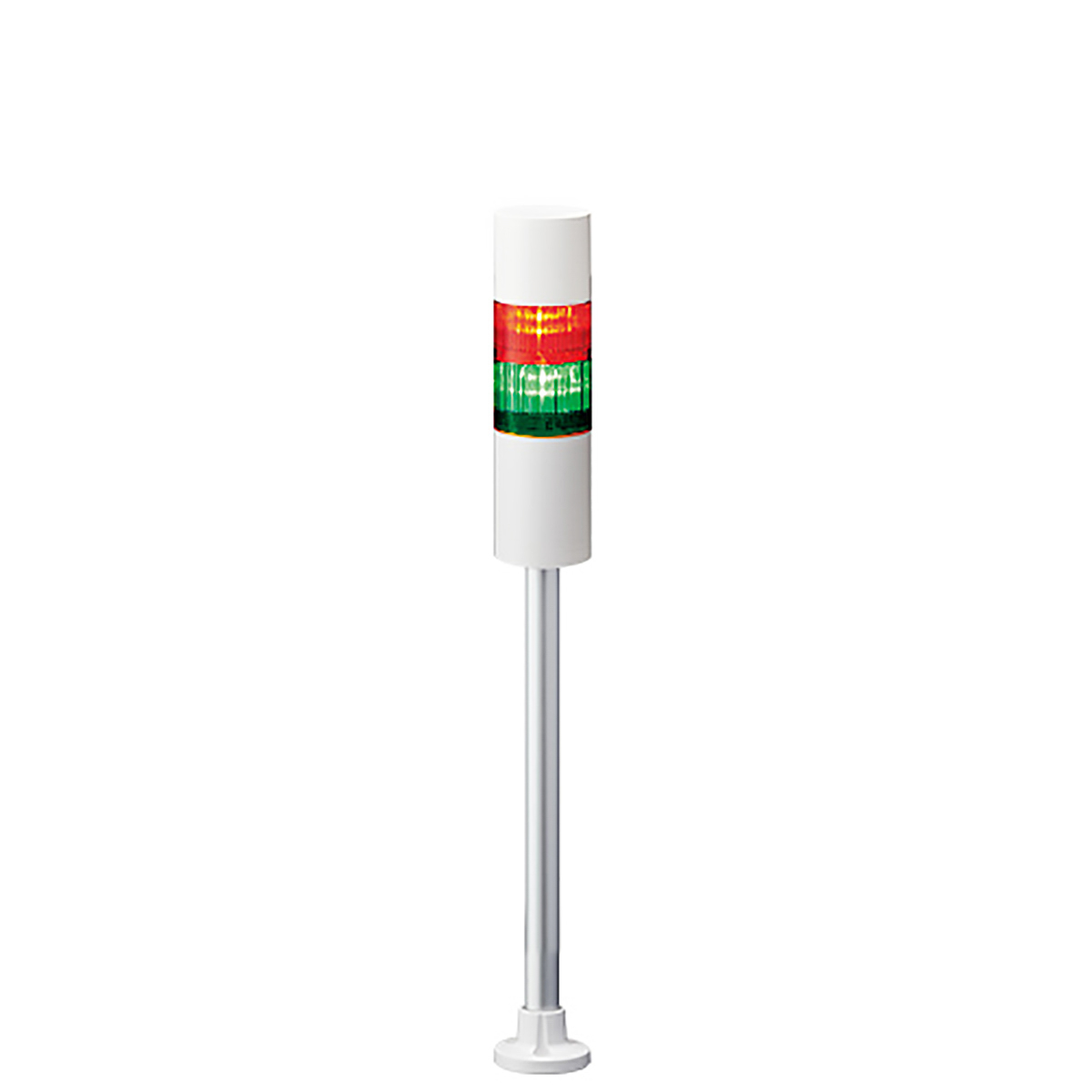 Patlite LR6 Series Clear, Clear Globe, Red, White, Green, Amber, Blue Signal Tower Buzzer, 2 Lights 24V Pole