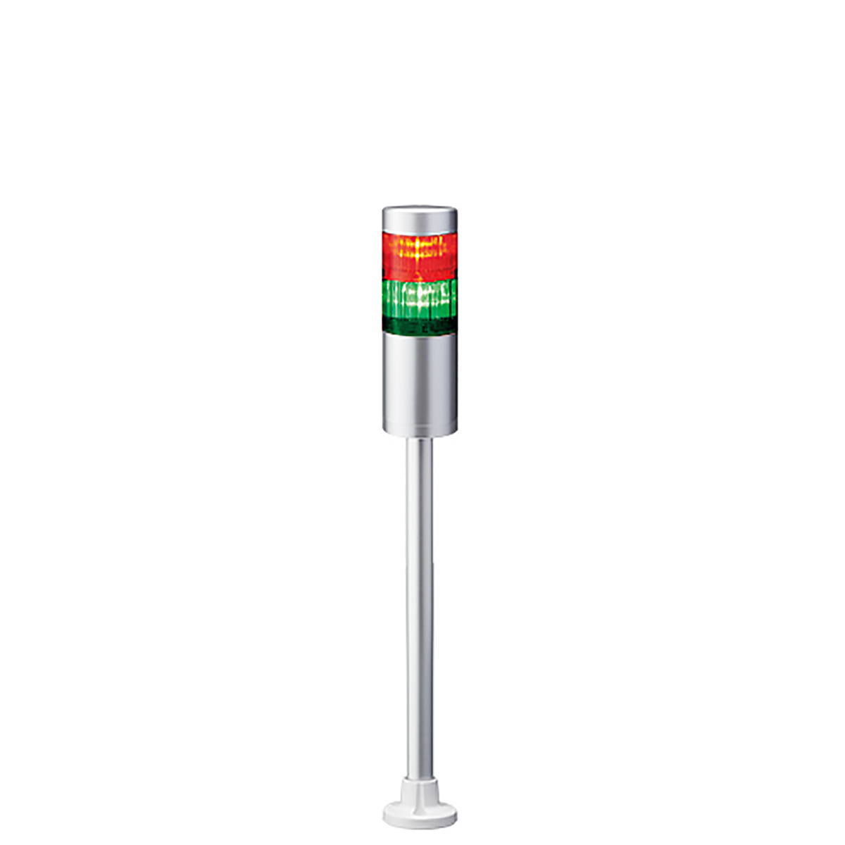 Patlite LR6 Series Amber, Blue, Red, White, Clear Globe, Green Signal Tower Buzzer Unit, 2 Lights 24V Pole