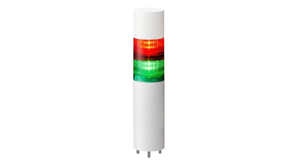 Patlite LR Series Multicolour Signal Tower Buzzer, 2 Lights 24V dc Direct