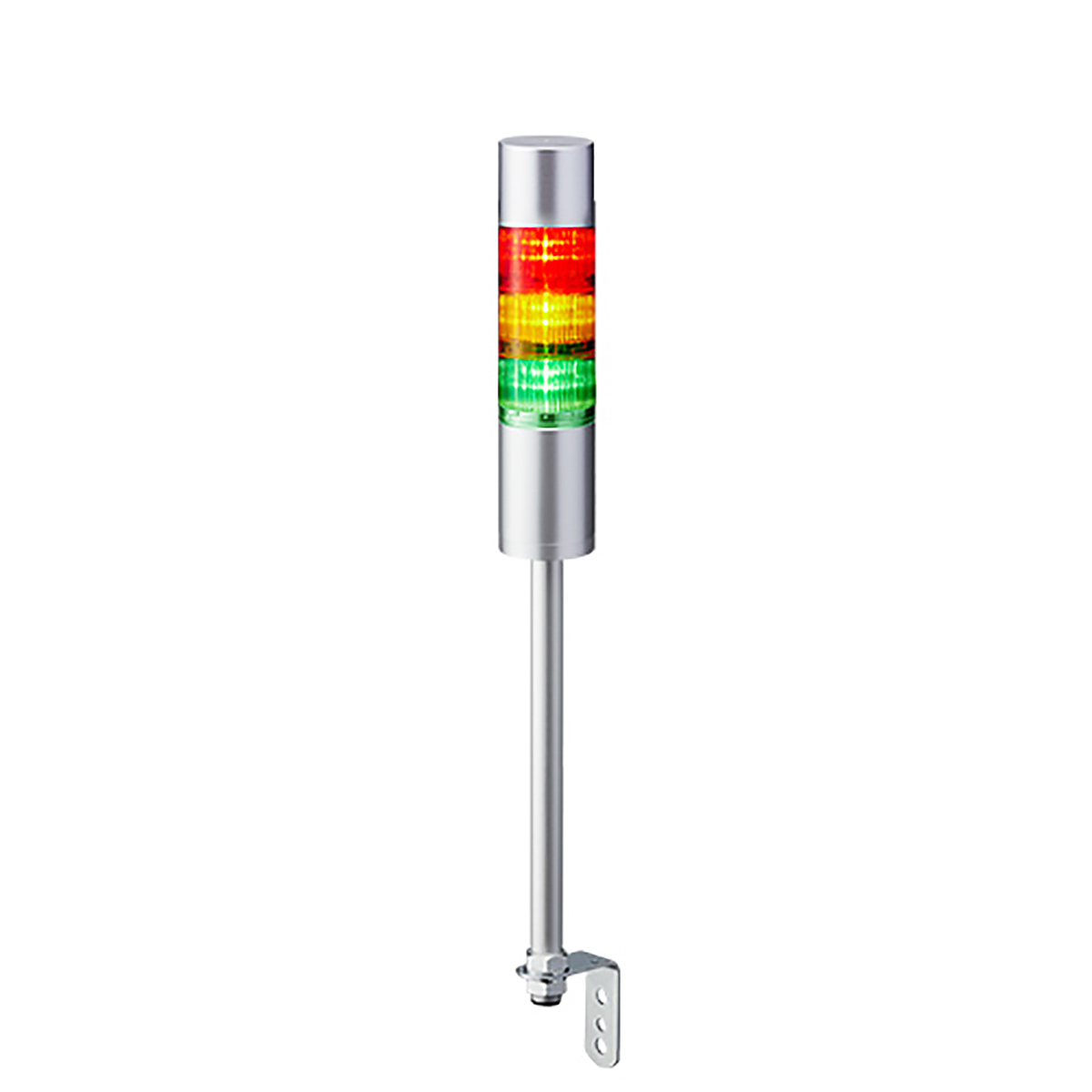 Patlite LR6 Series Red, Green, White, Clear, Blue, Amber Signal Tower Buzzer, 3 Lights 24V Pole Mount