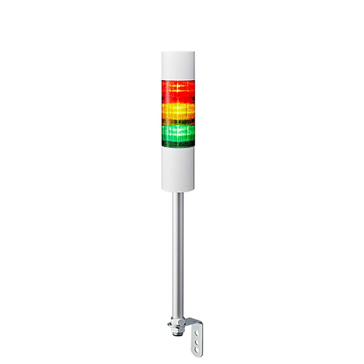 Patlite LR6 Series Amber, Blue, Clear, Green, Red, White Signal Tower Buzzer, 3 Lights 24V Pole Mount