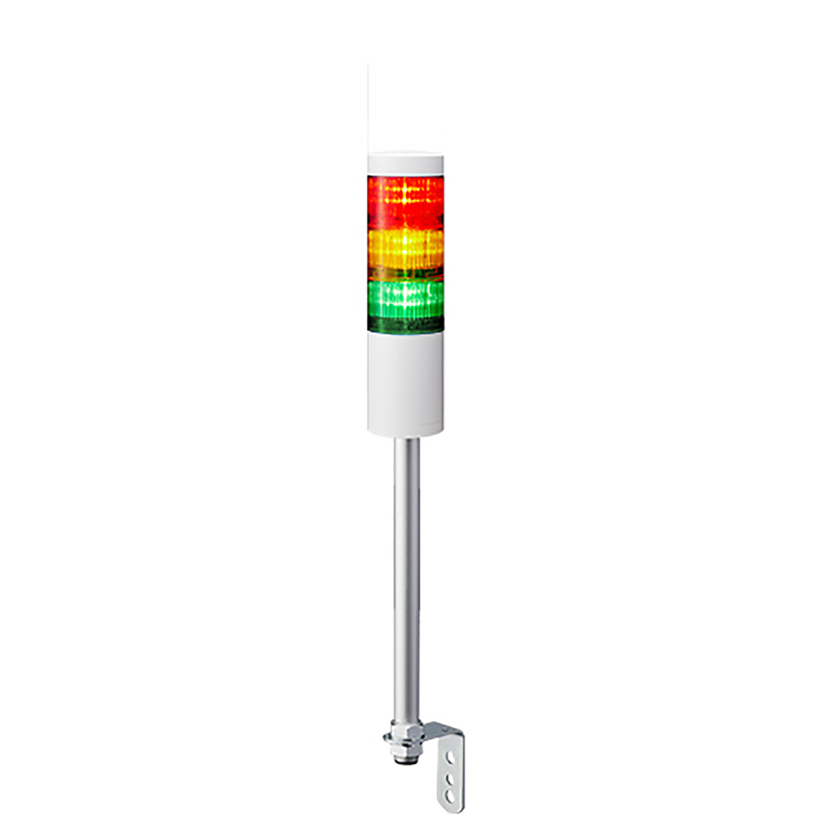 Patlite LR6 Series Green, Red, Blue, Clear, Amber, White Signal Tower Buzzer, 3 Lights 24V Pole Mount