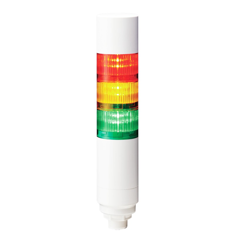 Patlite LR Series Multicolour Signal Tower Buzzer, 2 Lights 24V dc Nut Mount