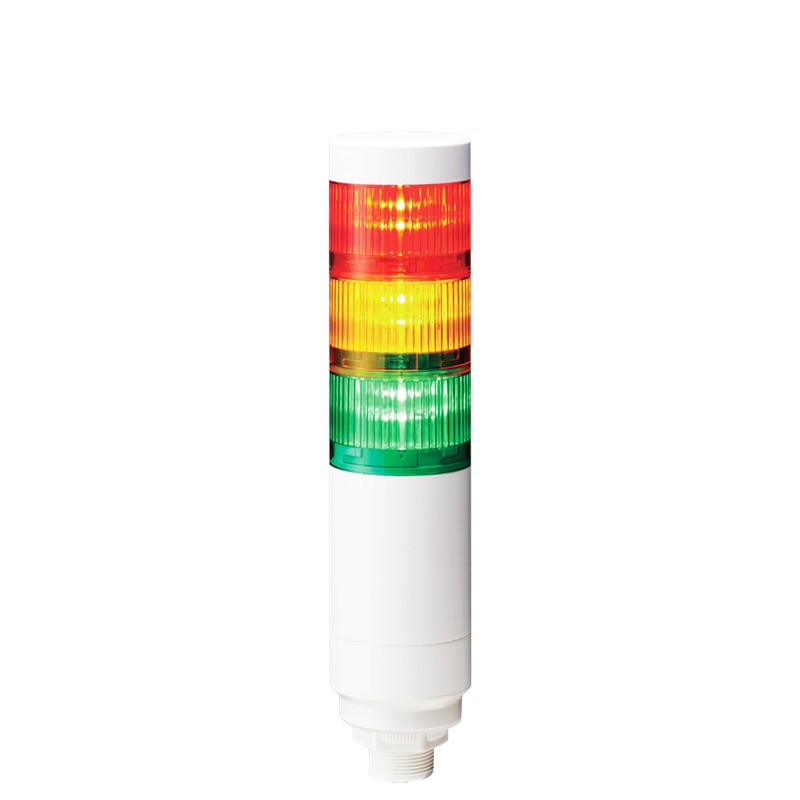 Patlite LR Series Multicolour Signal Tower No Sounder Component, 3 Lights 24V dc Nut Mount