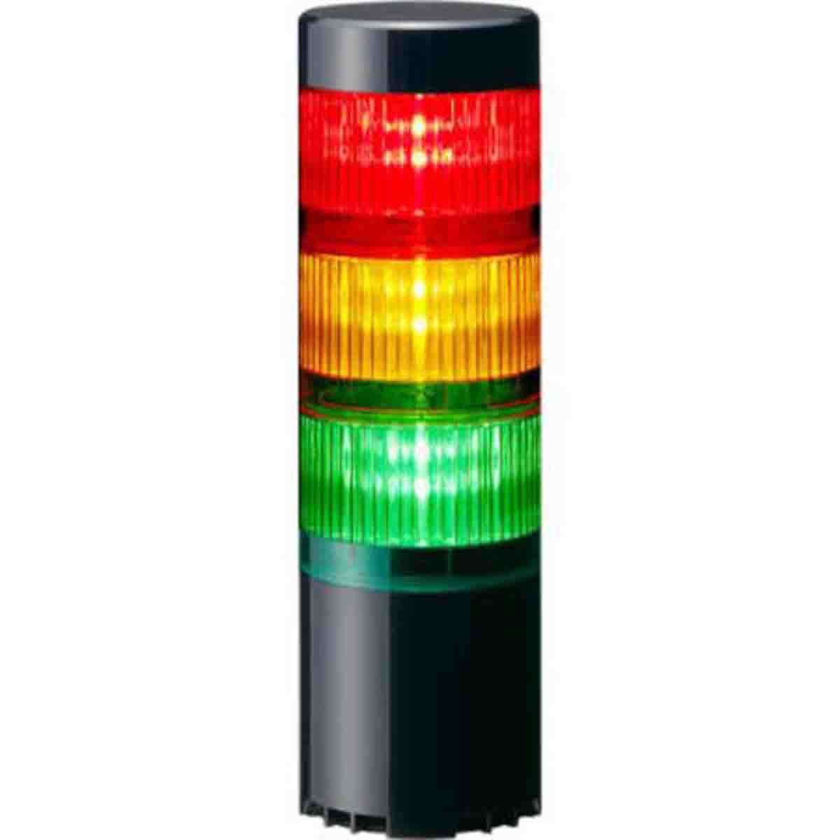 Patlite LR6-USB Series Signal Tower Buzzer, 3 Lights 5V dc Direct