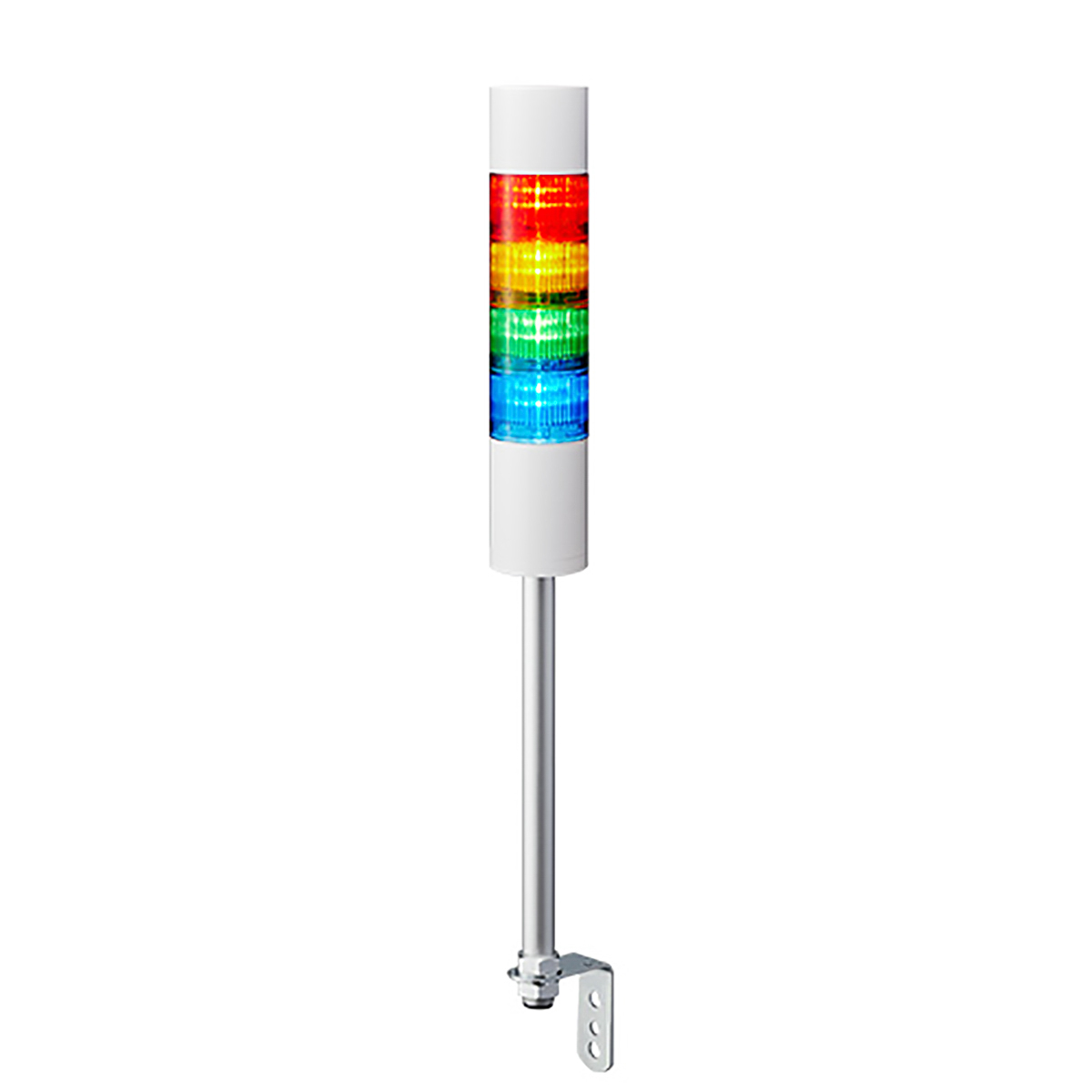 Patlite LR6 Series White, Red, Green, Clear, Blue, Amber Signal Tower Buzzer, 4 Lights 24V Pole Mount