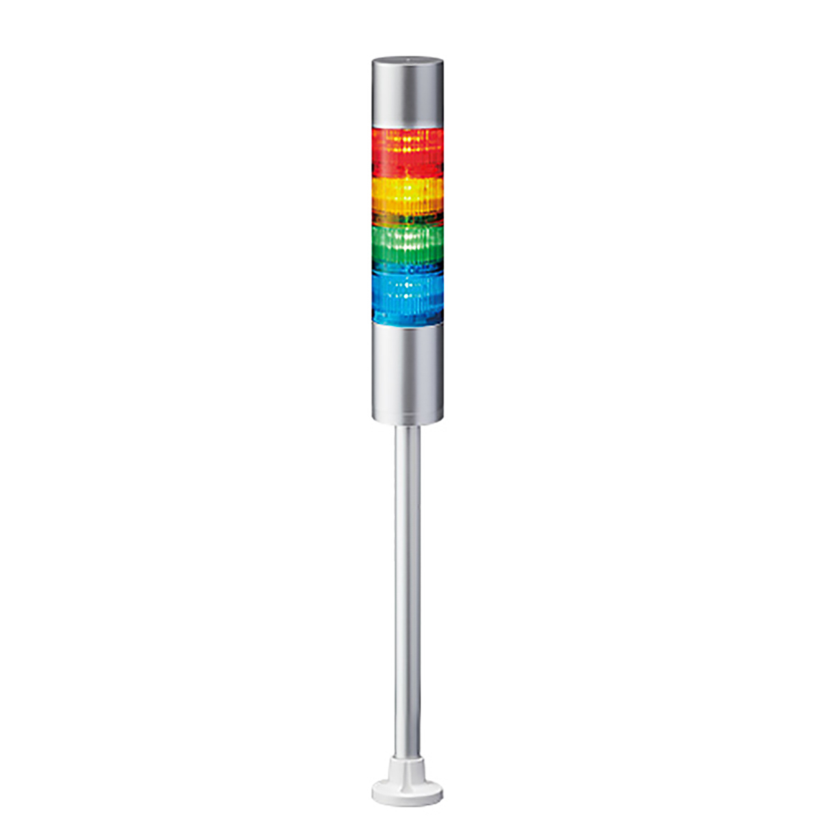 Patlite LR6 Series Red, White, Green, Blue, Amber, Clear Signal Tower Buzzer, 4 Lights 24V Pole