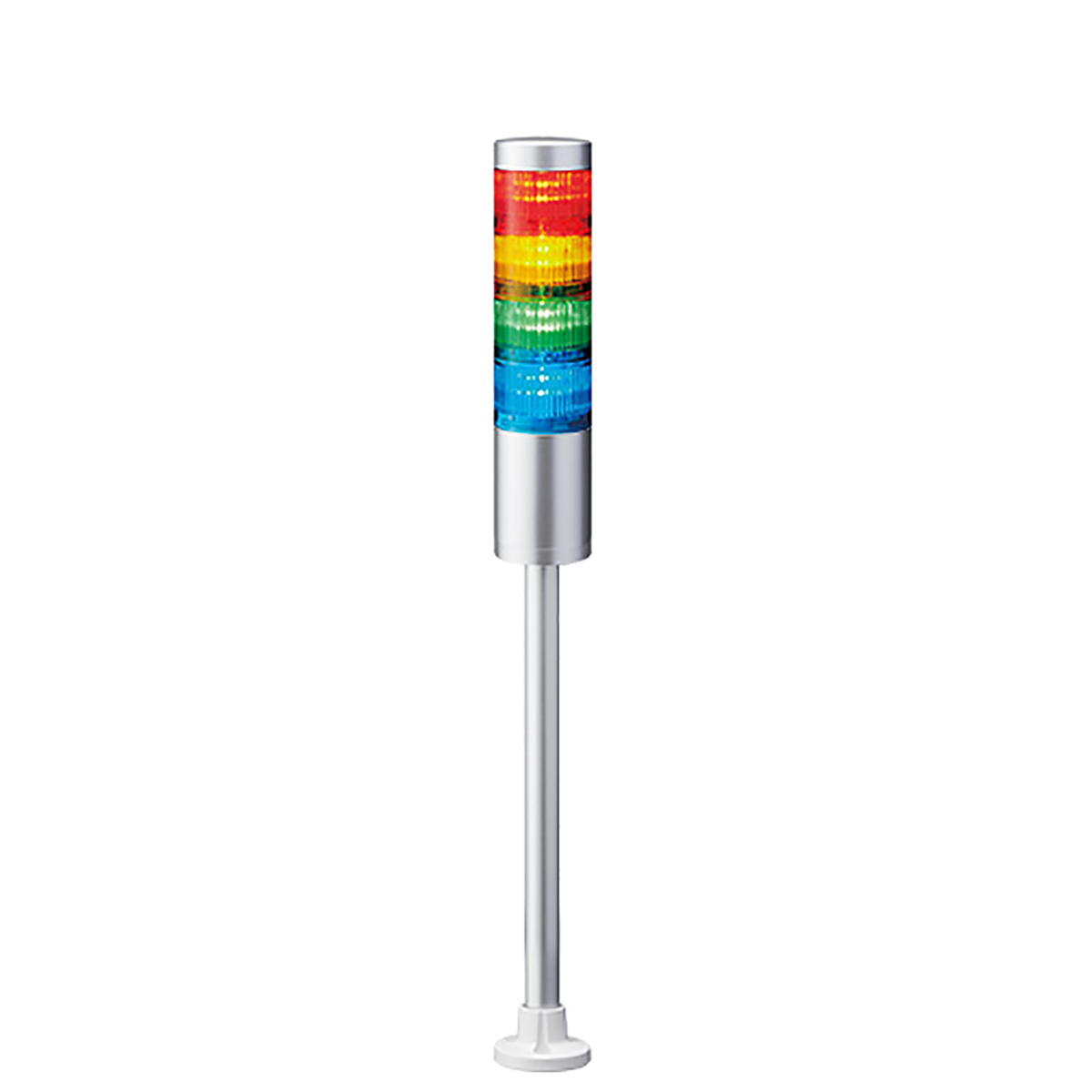 Patlite LR6 Series Amber, Blue, Clear, Green, Red, White Signal Tower No Sounder Component, 4 Lights 24V Pole Mount