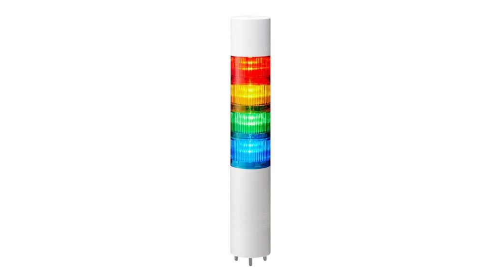 Patlite LR Series Multicolour Signal Tower Buzzer, 4 Lights 24V dc Direct
