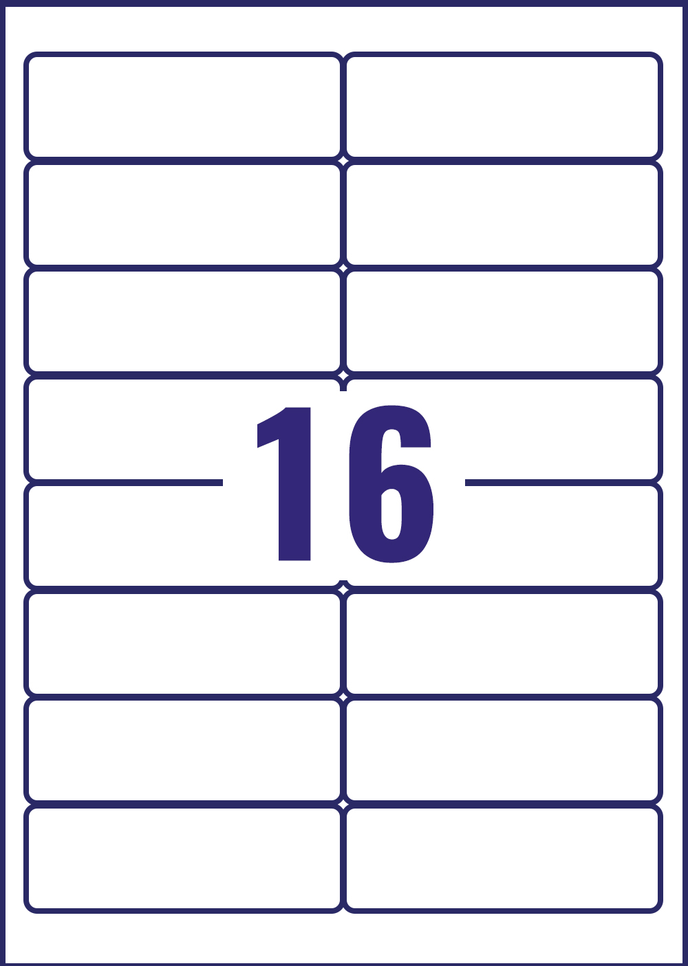 Avery White Printer Label