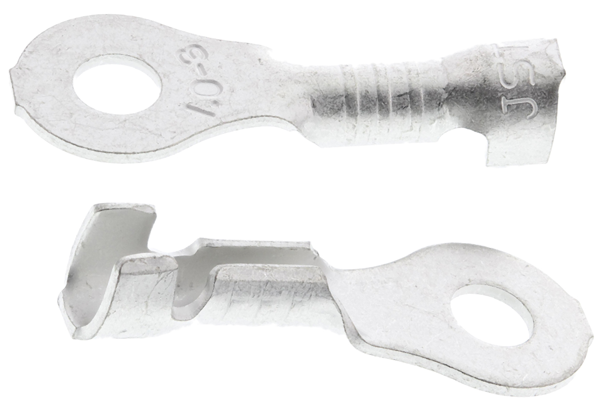 JST, LRB Uninsulated Ring Terminal, M3 Stud Size 20 AWG 18 AWG Wire Size, Grey