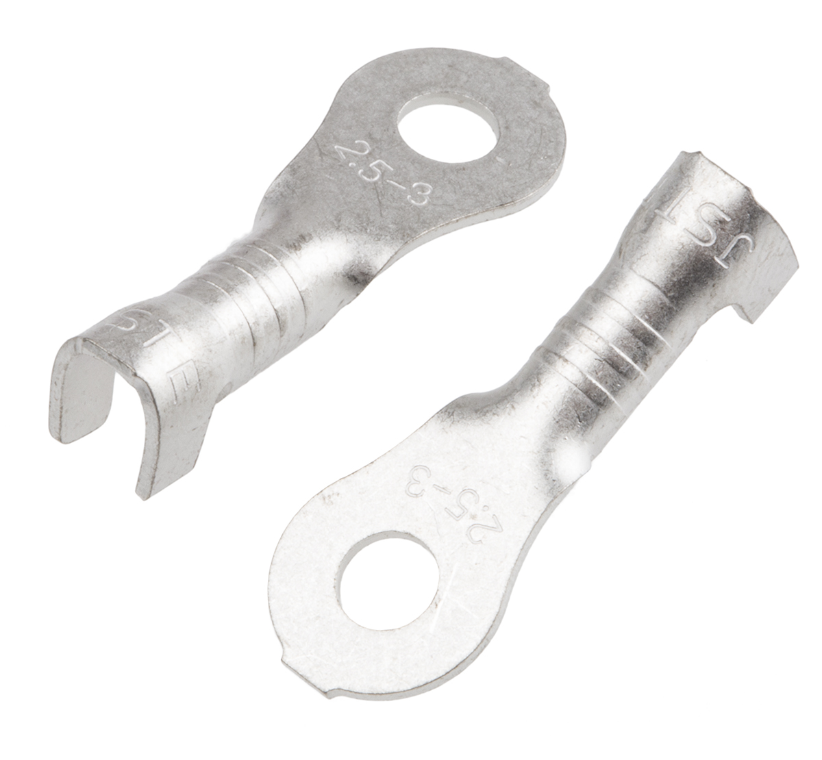 JST, LRB Uninsulated Ring Terminal, M3 Stud Size 18 AWG 14 AWG Wire Size, Grey