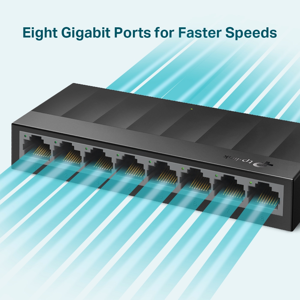 ls1008g TP-Link LS1008G Unmanaged 8 Port Ethernet Switch
