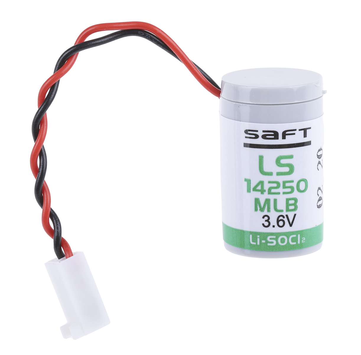 Saft Lithium Thionyl Chloride 3.6 V 1/2 AA Battery, 1.2 Ah