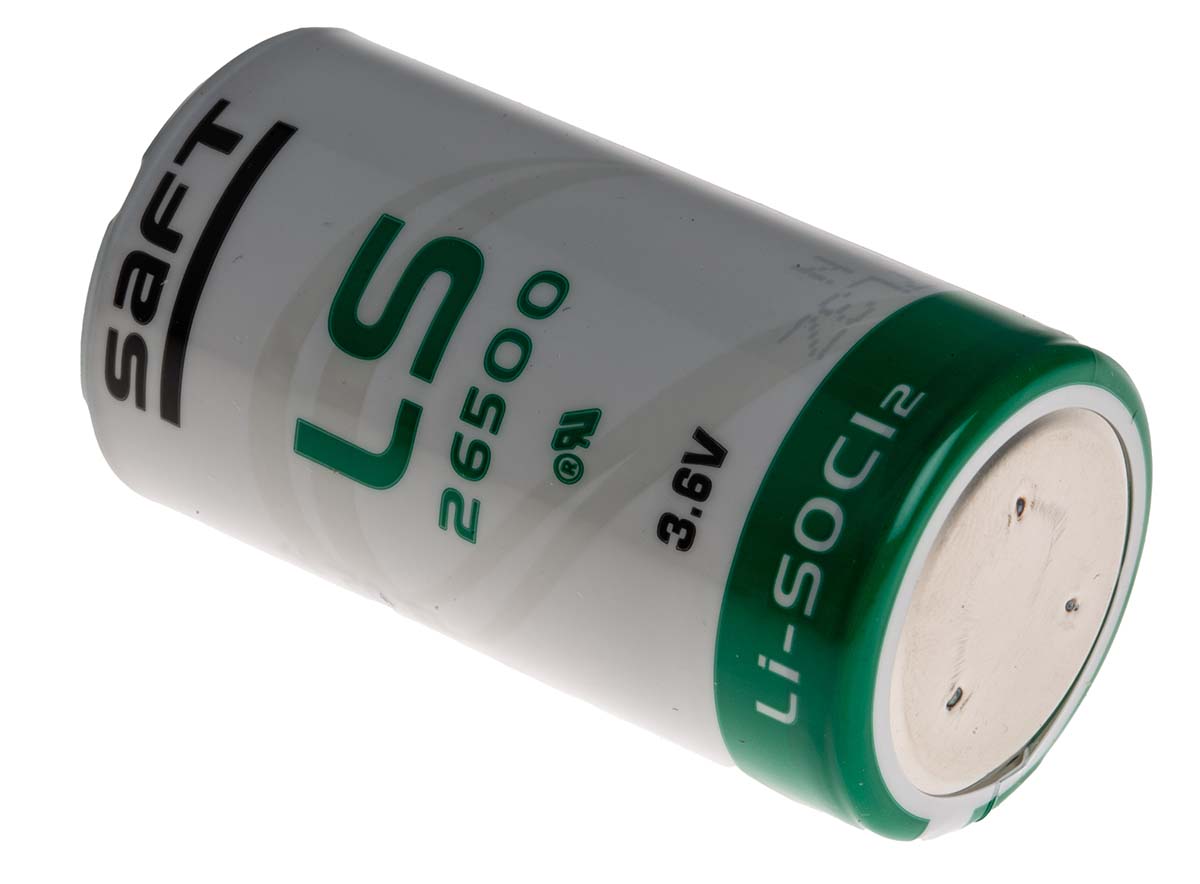 ls26500 Saft LS 26500 3.6 V Lithium Thionyl Chloride C Battery, 7.7 Ah