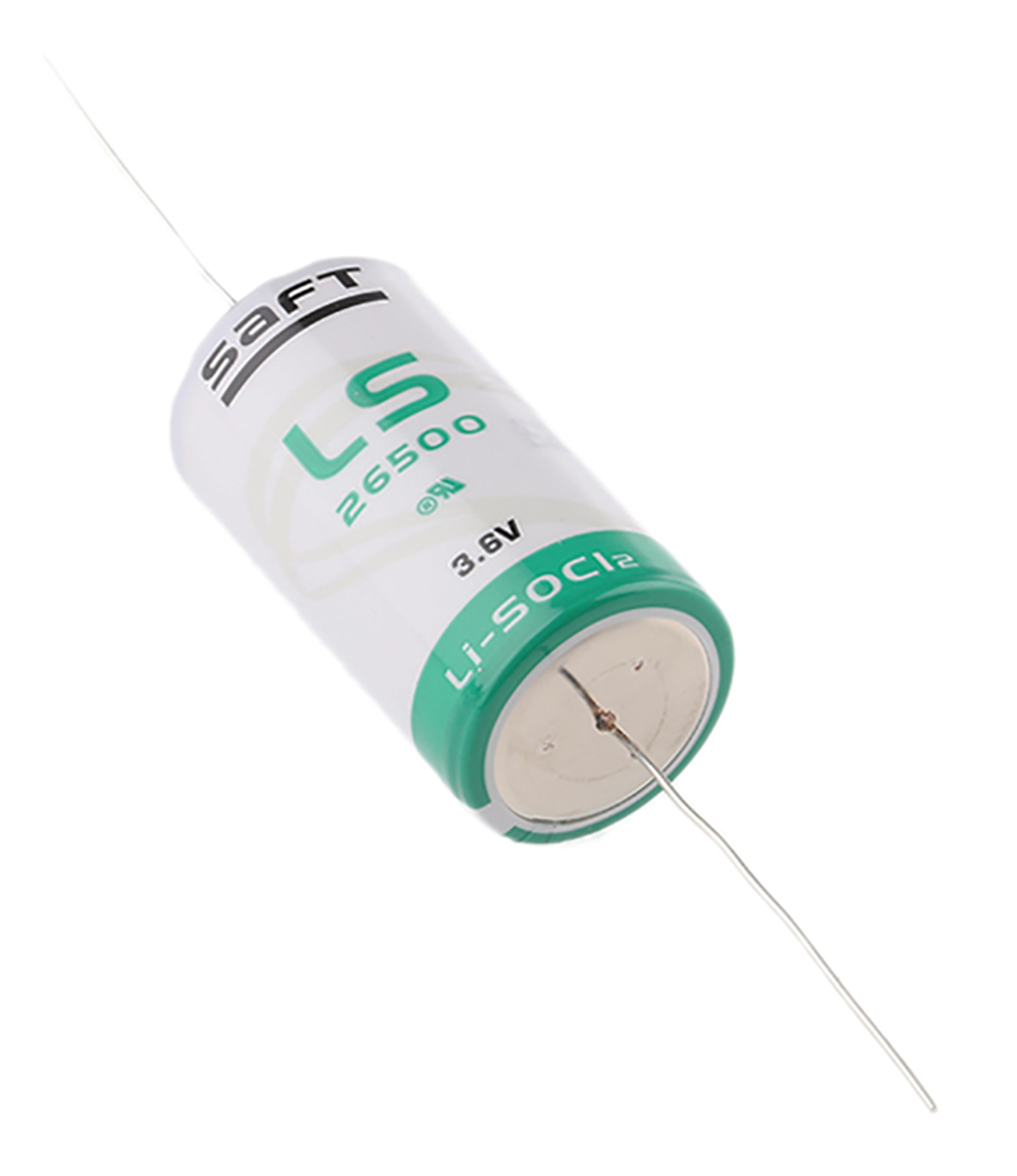 Saft LS 26500 3.6 V Lithium Thionyl Chloride C Battery, 7.7 Ah