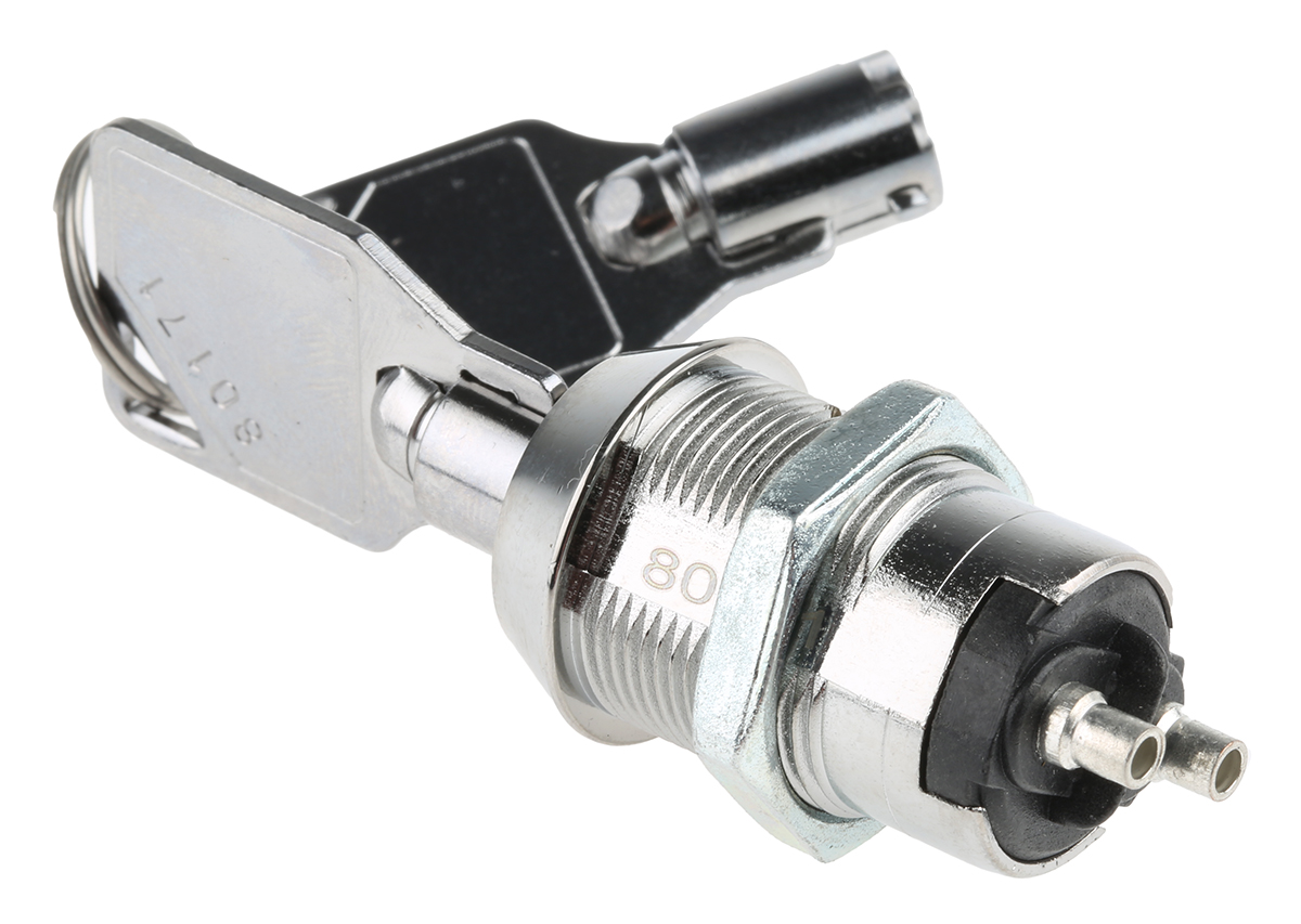 ls300 Lorlin Key Switch, SPST, 2A 2-Way