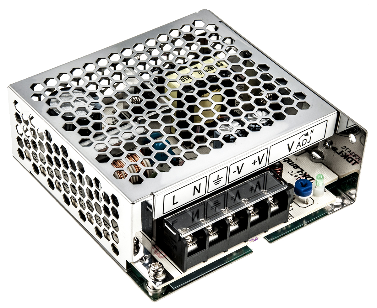 TDK-Lambda Switching Power Supply, LS50-24 24V dc, 2.2A, 50 W, Input 88V ac to  370 V dc, 264V ac