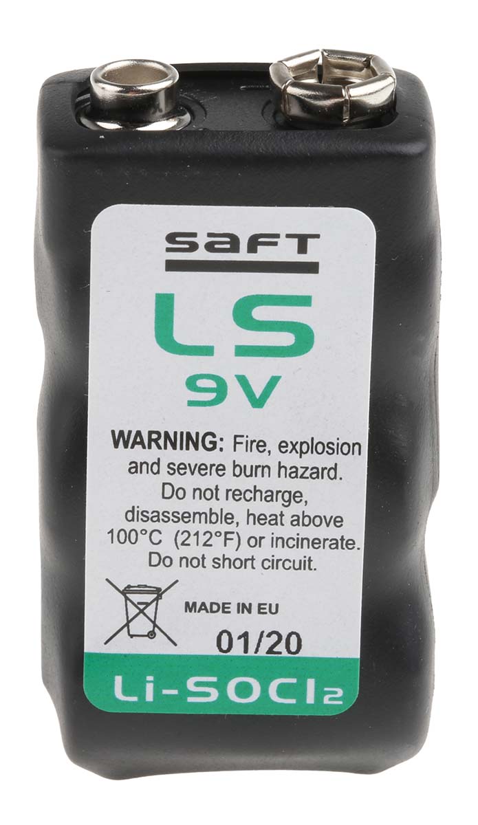 Saft 3 LS 14250 Lithium Thionyl Chloride 9V Battery