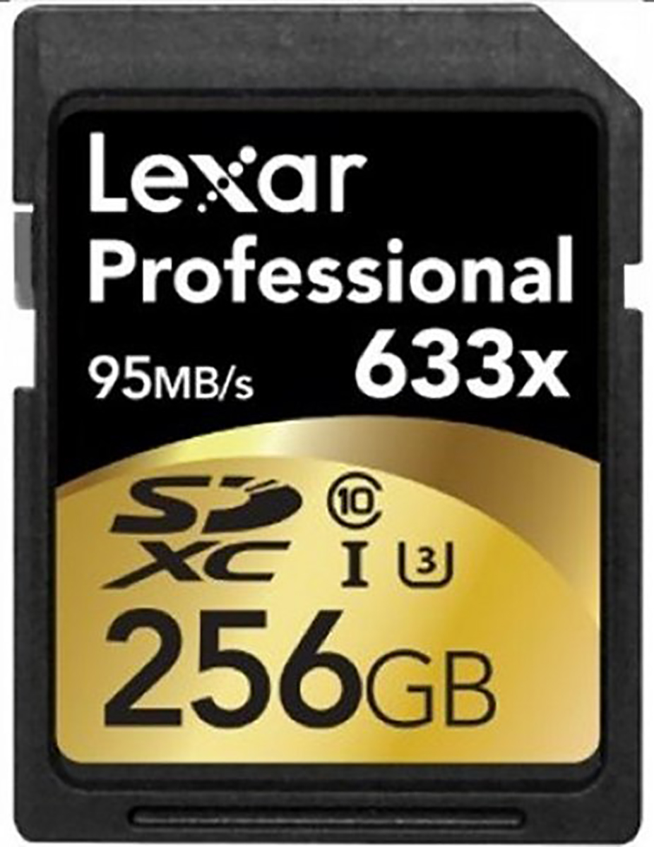 Lexar 256 GB SDXC SD Card, UHS 1 U3, Class 10