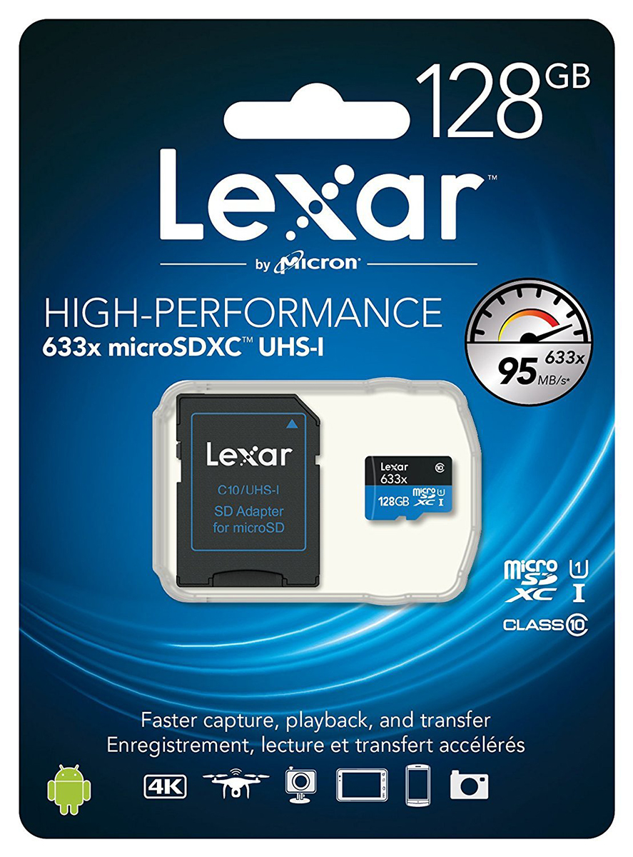 lsdmi128bbeu633a Lexar Industrial Grade 128 GB MicroSDXC microSD, UHS 1 U1, Class 10