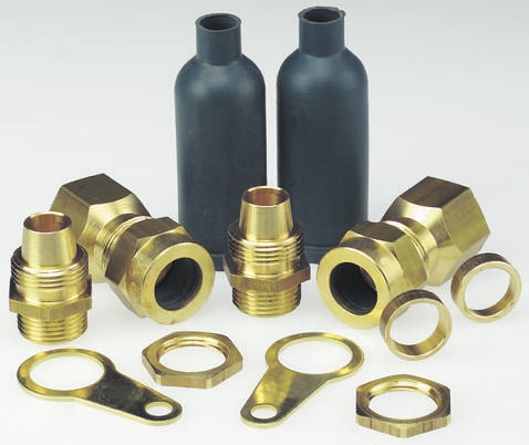 Prysmian LSF-CW Series 9 Cable Gland Kit, kit contents: 1 x Armour Ring, 1 x Earth Tag, 1 x Gland Barrel, 1 x Gland