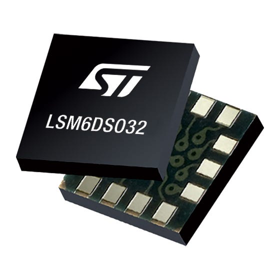 STMicroelectronics 6 Axis Surface Sensor 1.71 V 3.6V, MIPI I3CSM, SPI, I2C, LGA-14L, 14-Pin