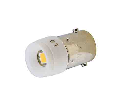 Idec White Pilot Light Single Chip, 24V, BA9S/13 Base, 10.2 mm Diameter