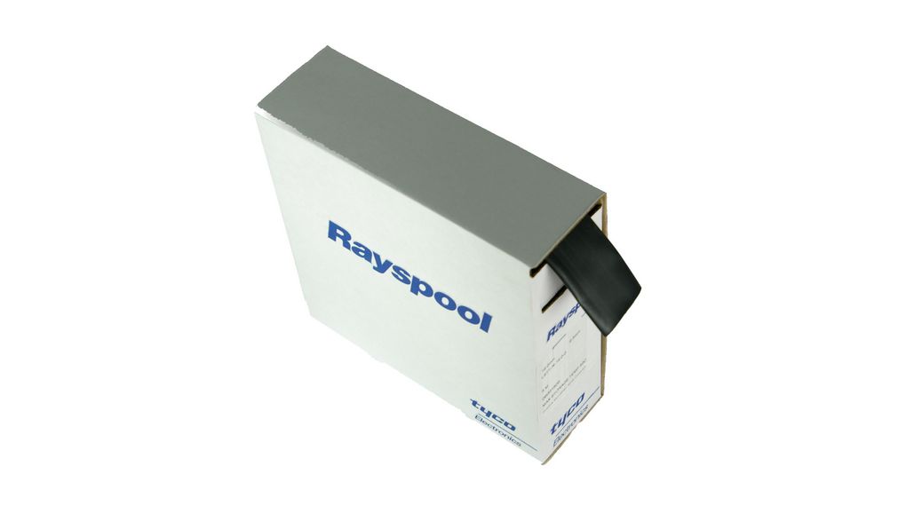 nVent RAYCHEM Heat Shrink Tubing, Black 1.6 mm Sleeve Dia. x 10m Length 2:1 Ratio, LSTTR Series