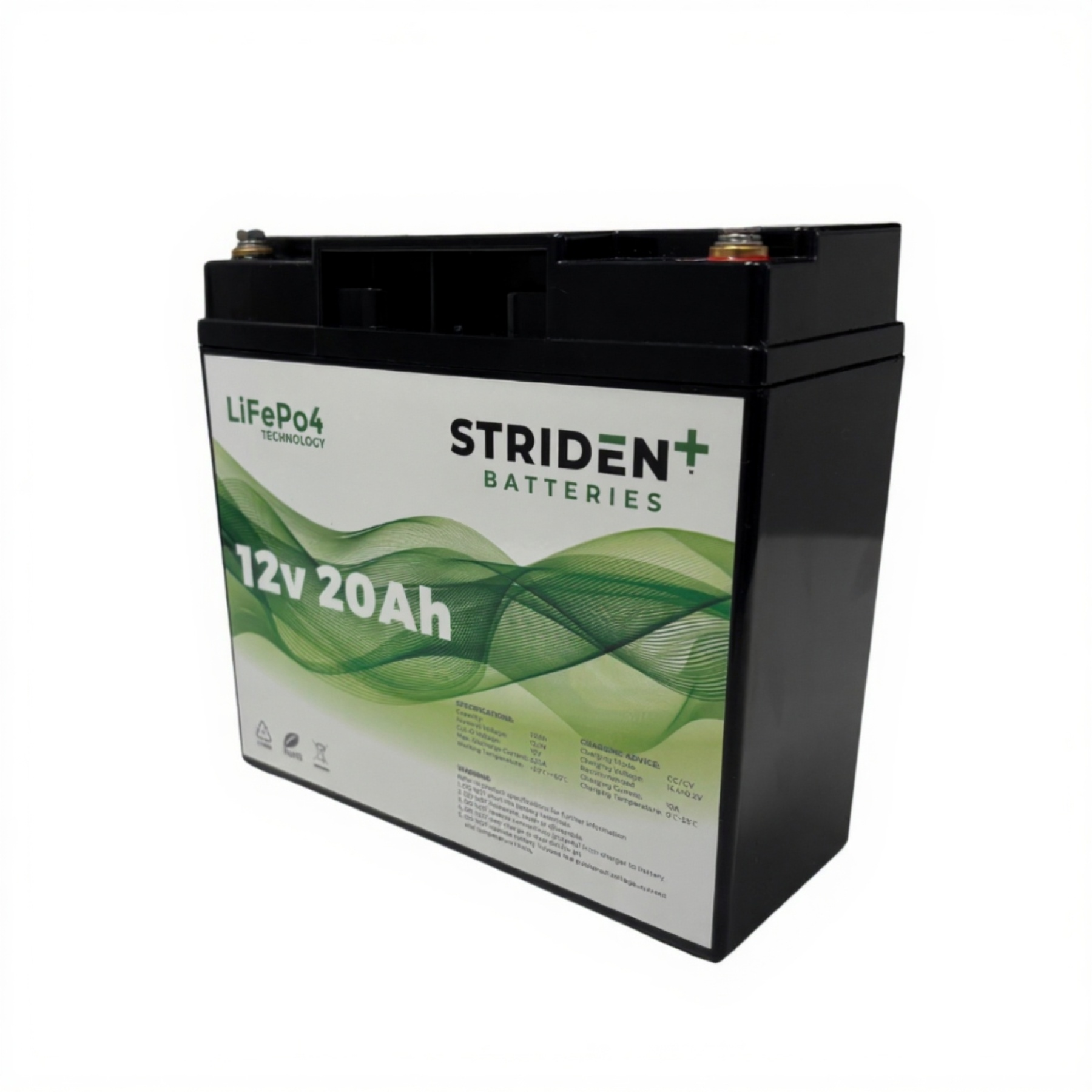 Strident 12.8 V Lithium Battery, 20 Ah - Pack of 1