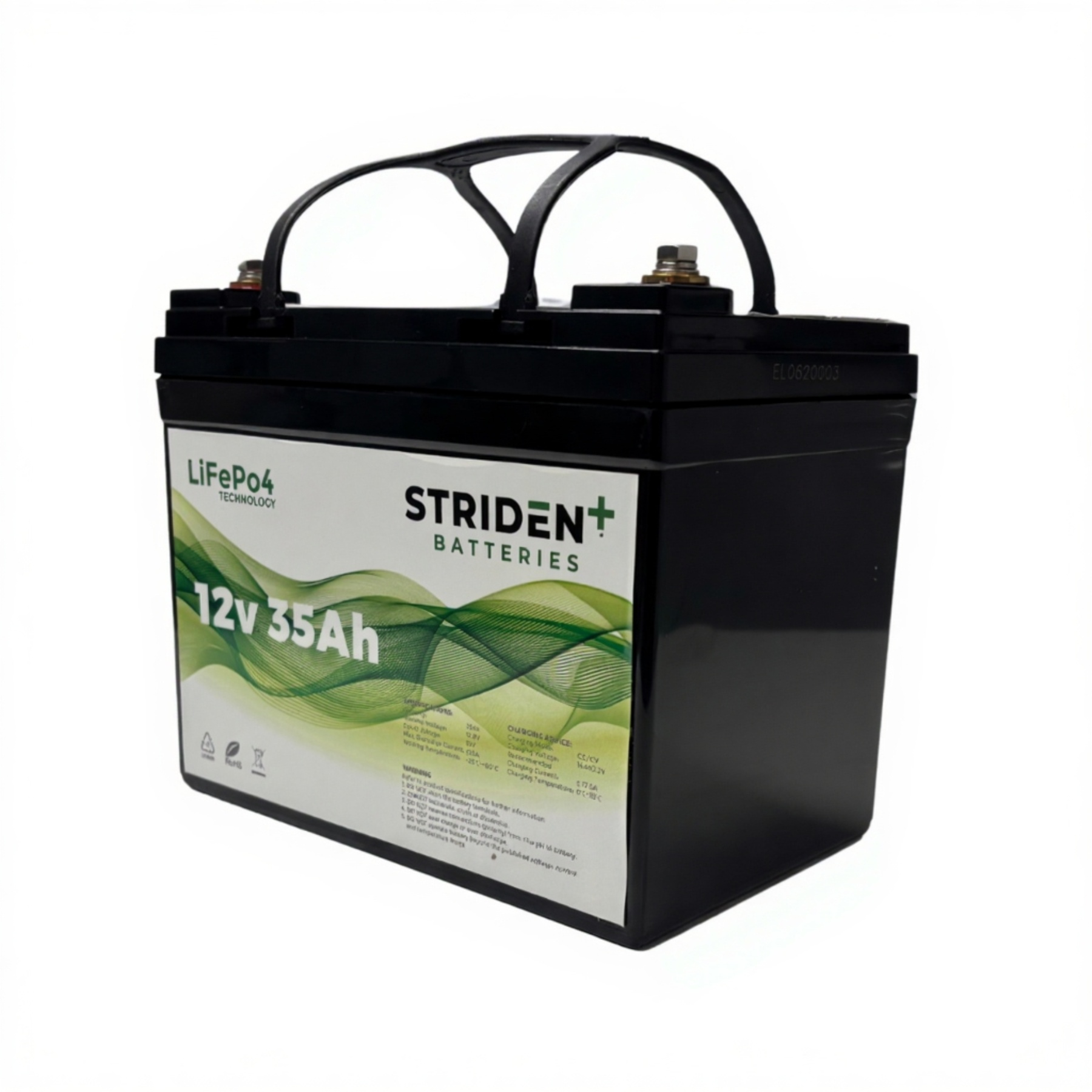 Strident 12.8 V Lithium Battery, 35 Ah - Pack of 1