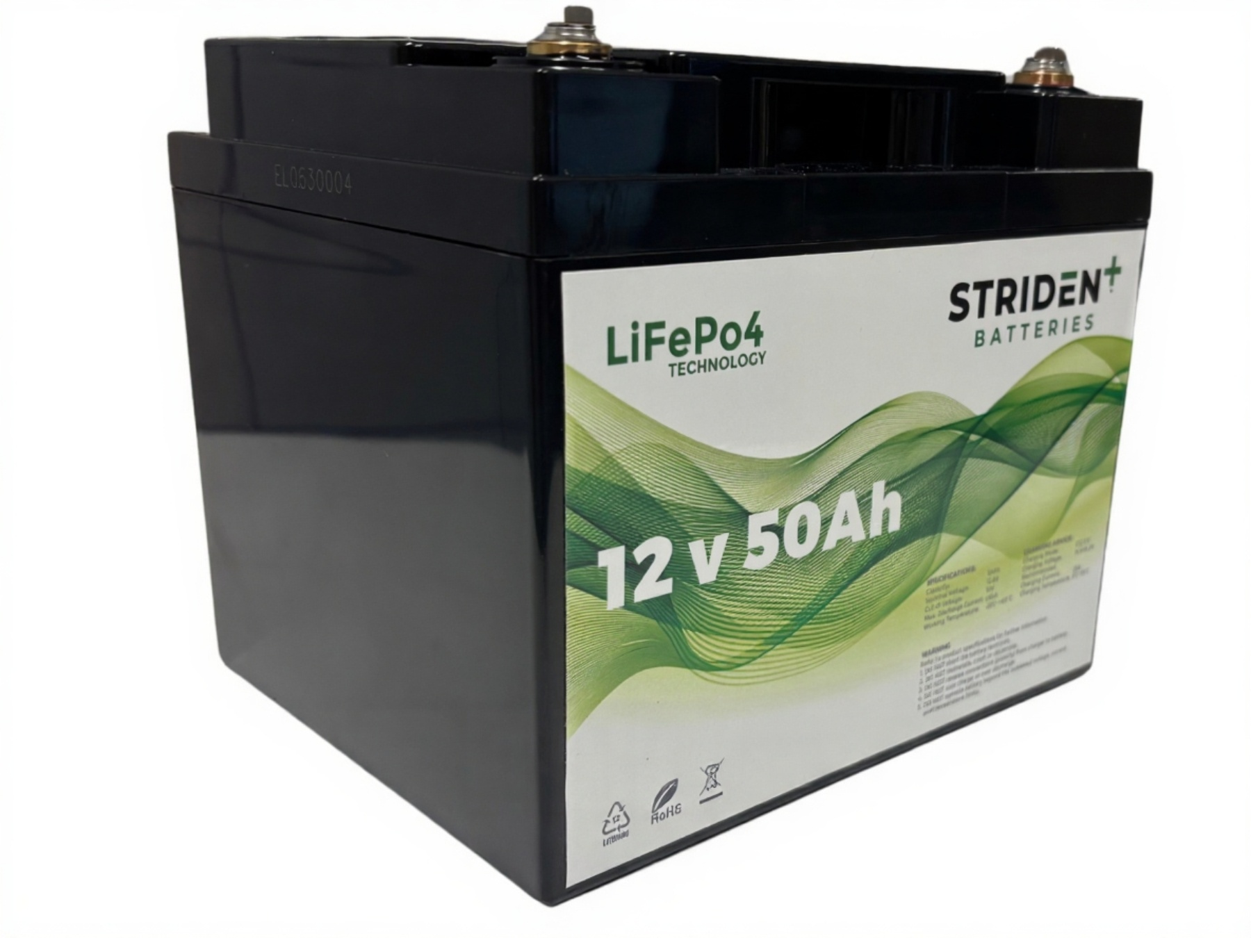 Strident 12.8 V Lithium Battery, 50 Ah - Pack of 1