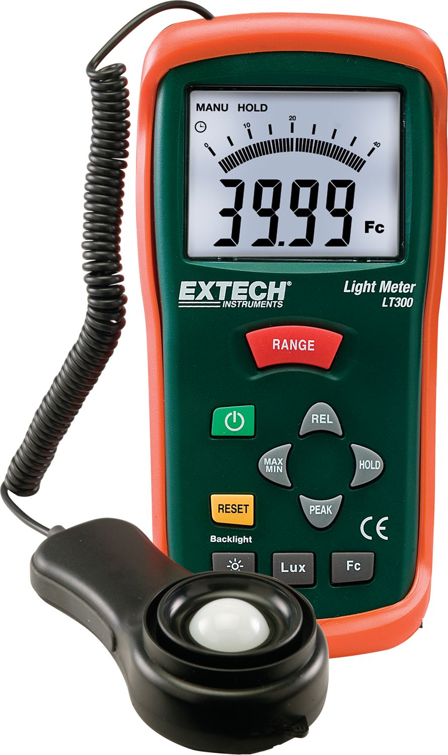 Extech LT300 Light Meter 400000 lx, ±5% of Reading