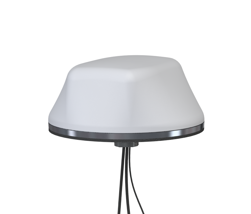 Mobilemark LTMG308-3C3C2C-WHT-180 Dome Multi-Band Antenna with SMA Plug Connector, 4G, 5G, GNSS