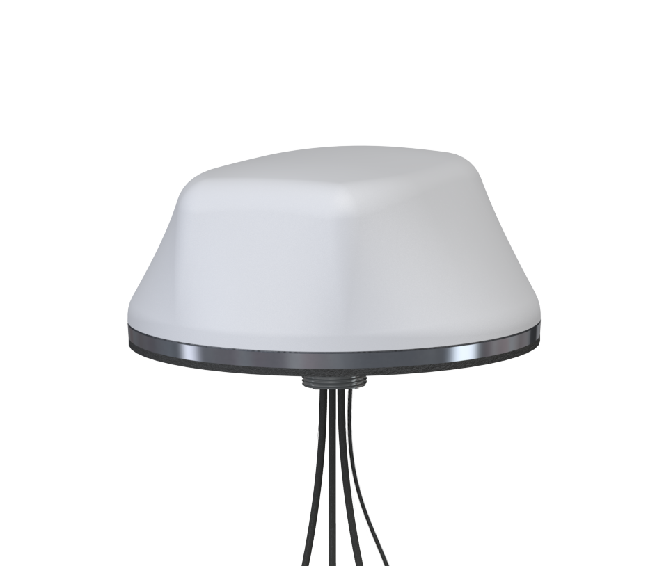 Mobilemark LTMG408-3C3C3C2C-WHT-180 Dome Multi-Band Antenna with SMA Plug Connector, 4G, 5G, GNSS, WiFi