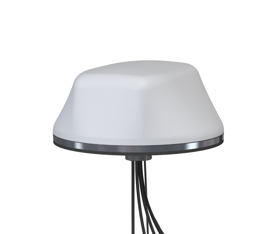 Mobilemark LTMG508-3C3C3C3C2C-WHT-180 Dome Multi-Band Antenna with SMA Plug Connector, 4G, 5G, GNSS, WiFi