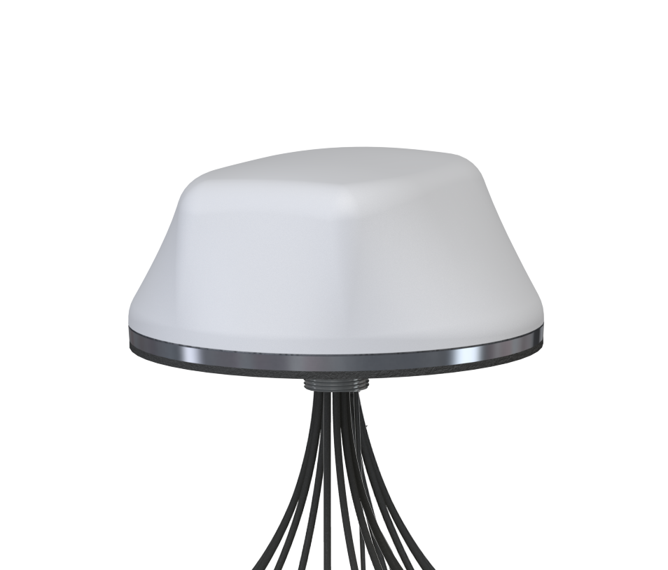 Mobilemark LTMWG946-A3CB3CW3JG2C-WHT-180 Dome Multi-Band Antenna with SMA Plug Connector, 4G, 5G, GNSS, Wifi 6E